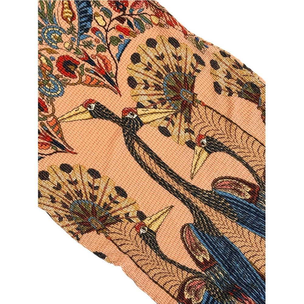 FARM Rio Peach Floral Maxi Skirt with Blue & Green Accents - Picture 3 of 9